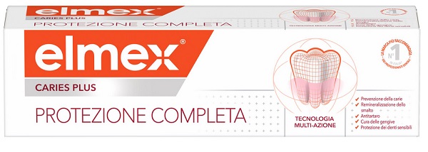 ELMEX DENTIFRICIO CARIES PLUS PROTEZIONE COMPLETA 75 ML - Antica Farmacia Ferrari