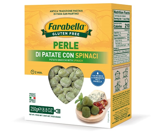 FARABELLA PERLE PATATE SPINACI 250 G - Oltrefarma