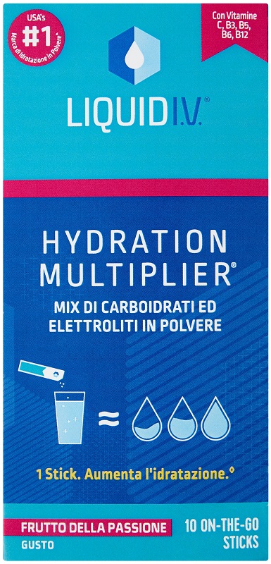 LIQUID IV HYDRATION MULTIPLIER FRUTTO DELLA PASSIONE 10 STICK - Oltrefarma