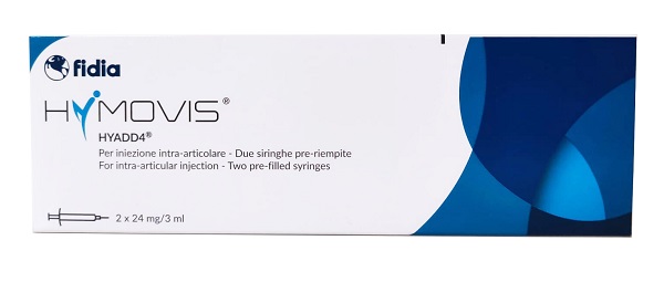 SIRINGA INTRA-ARTICOLARE PRERIEMPITA HYMOVIS HYADD4 ESADECILLAMIDE ACIDO IALURONICO 24MG/3ML 2 PEZZI DA 3 ML NON STERILIZZATO A ETO - Oltrefarma
