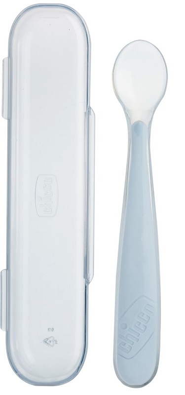 CHICCO CUCCHIAIO SILICONE CON CASE GRIGIO 6 MESI+ - Antica Farmacia Ferrari