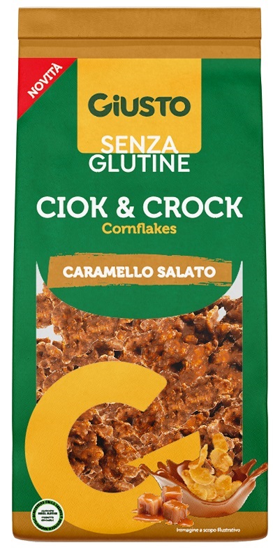 GIUSTO SENZA GLUTINE CIOK&CROCK CORNFLAKES CARAMELLO SALATO 125 G - Oltrefarma