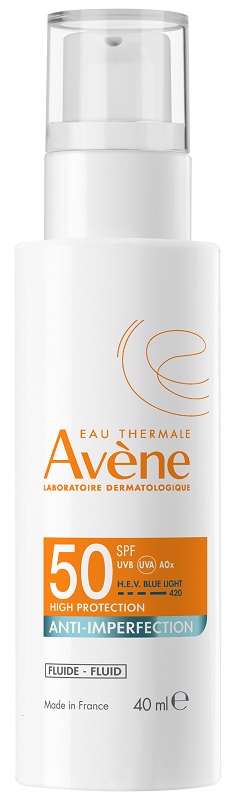 EAU THERMALE AVENE SOLARE FLUIDO ANTI-IMPERFEZIONI SPF50 40 ML - Antica Farmacia Ferrari