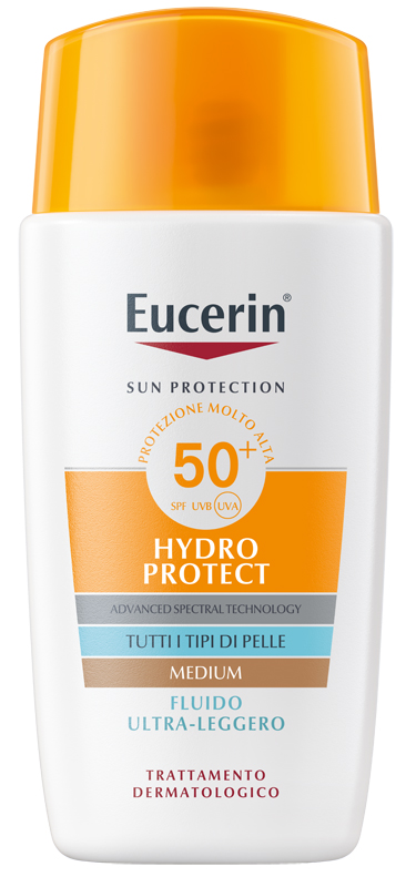 EUCERIN SUN FLUIDO ULTRA LEGGERO TINTED SPF50+ 50 ML - Antica Farmacia Ferrari