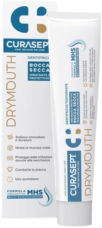 CURASEPT DRYMOUTH DENTIFRICIO 75 ML - Antica Farmacia Ferrari