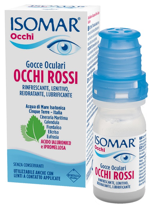 ISOMAR OCCHI ROSSI GOCCE OCULARI ACIDO IALURONICO 0,20% 10 ML - Oltrefarma