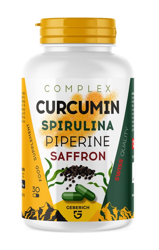 COMPLEX CURCUMIN SPIRULINA PIPERINE SAFFRON 30 CAPSULE - Oltrefarma