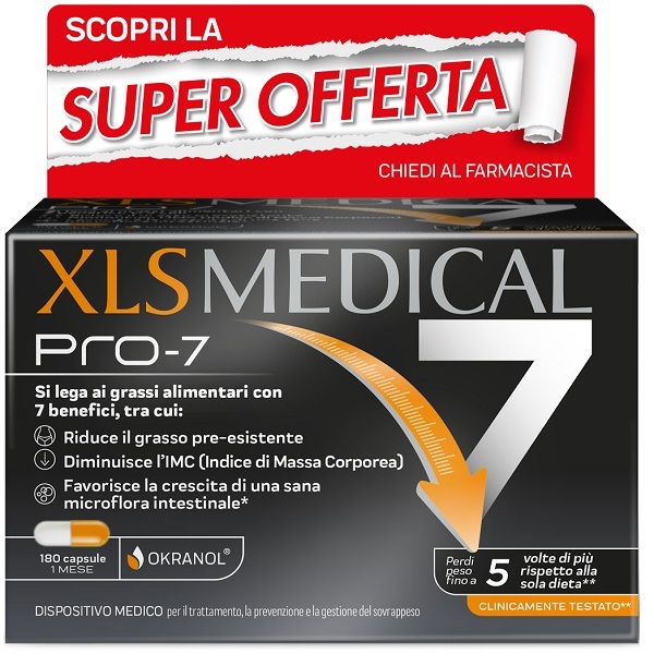 XLS MEDICAL PRO-7 180 CAPSULE TAGLIO PREZZO - Oltrefarma