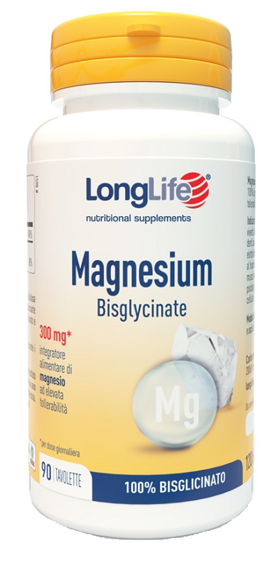LONGLIFE MAGNESIUM BISGLYCINATE 90 TAVOLETTE SENZA GLUTINE - Oltrefarma