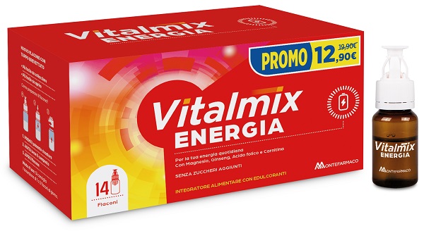 VITALMIX ENERGIA 14 FLACONCINI DA 10 ML PROMO CON EDULCORANTI SENZA ZUCCHERI AGGIUNTI GLUTINE E LATTOSIO - Antica Farmacia Ferrari